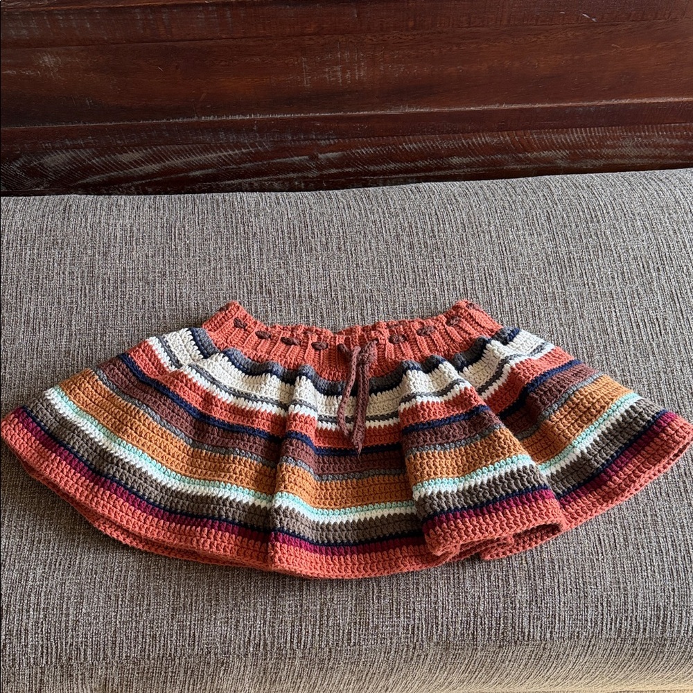 Striped Crochet Skirt